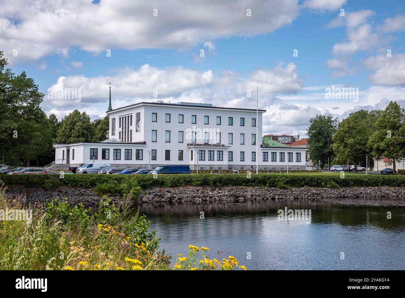 Serlachius Museum Gustaf, ehemaliger Sitz der G.A. Serlachius Ltd, heute ein Kunstmuseum, in Mänttä-Vilppula, Finnland Stockfoto