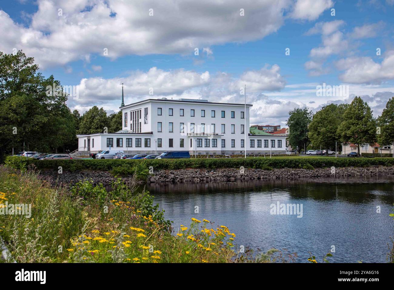 Serlachius Museum Gustaf, ehemaliger Sitz der G.A. Serlachius Ltd, heute ein Kunstmuseum, in Mänttä-Vilppula, Finnland Stockfoto