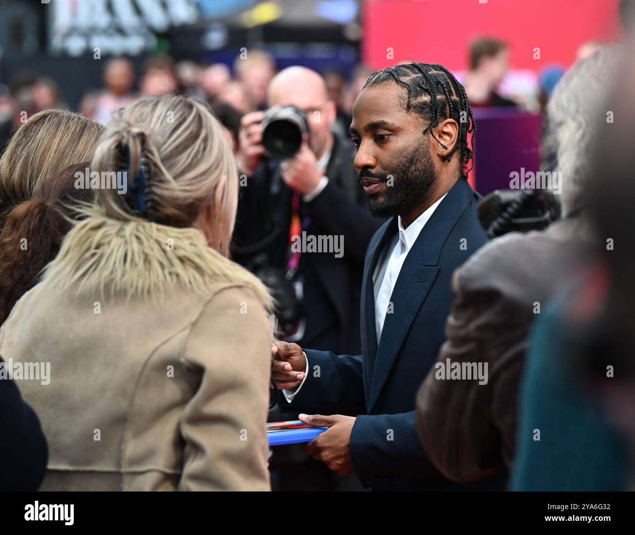 LONDON, GROSSBRITANNIEN. Oktober 2024. John David Washington nimmt an der Sonderpräsentation „The Piano Lesson“ Teil – 68. BFI London Film Festival in London, Großbritannien. (Foto von 李世惠/siehe Li/Picture Capital) Credit: Siehe Li/Picture Capital/Alamy Live News Stockfoto