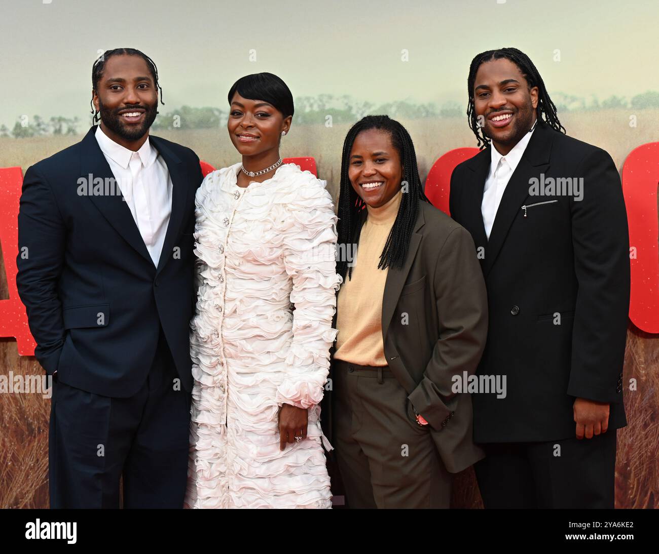 LONDON, GROSSBRITANNIEN. Oktober 2024. John David Washington, Danielle Deadwyler, Katia Washington, Malcolm Washington nimmt an der Sonderpräsentation „The Piano Lektion“ Teil – 68. BFI London Film Festival in London, Großbritannien. (Foto von 李世惠/siehe Li/Picture Capital) Credit: Siehe Li/Picture Capital/Alamy Live News Stockfoto