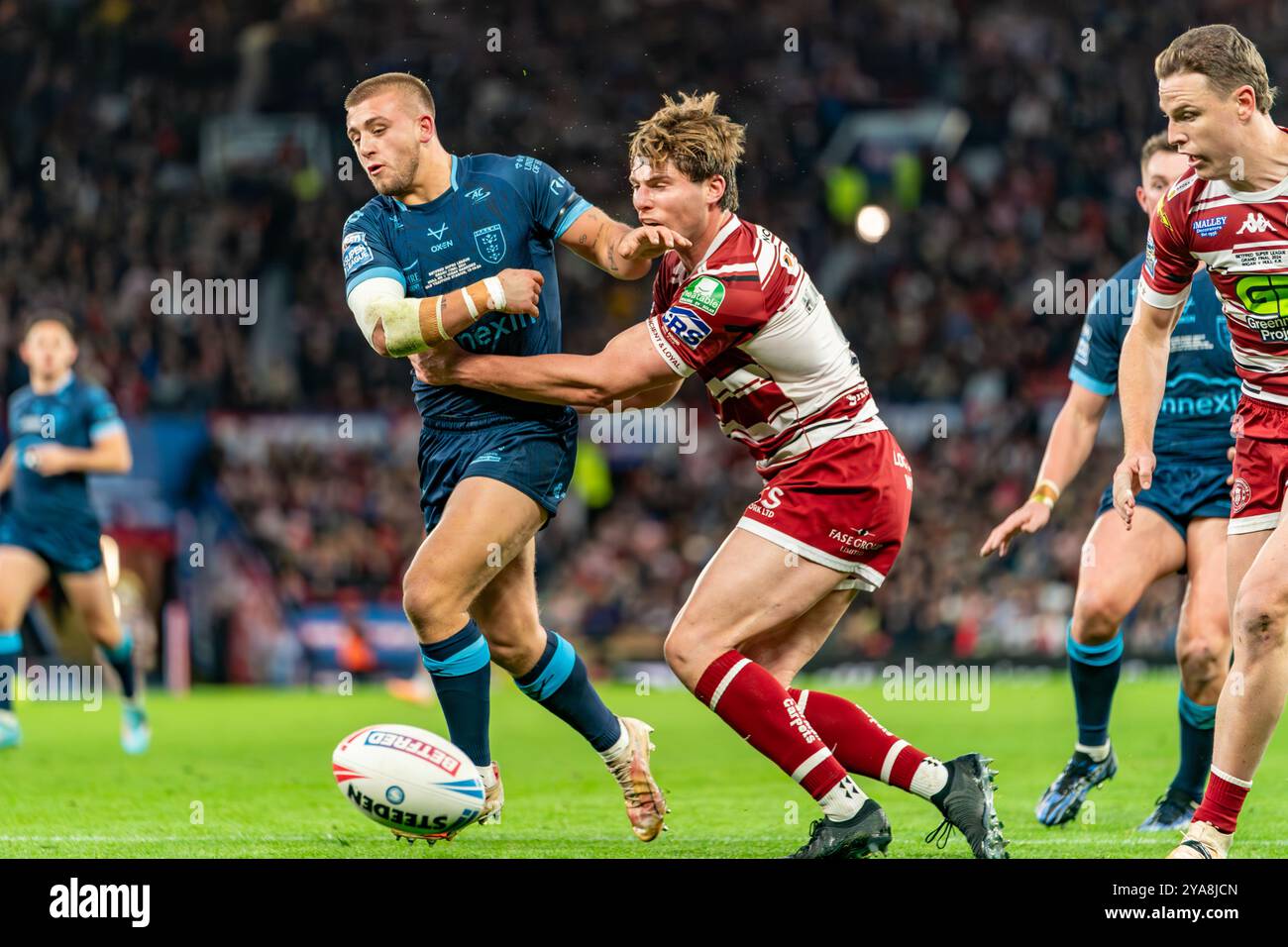 Manchester, Großbritannien. Oktober 2024. Betfred Superleague Grand Final: Hull Kingston Rovers gegen Wigan Warriors. Mikey Lewis von Hull KR. Credit Paul Whitehurst/PBW Media/Alamy Live News Stockfoto