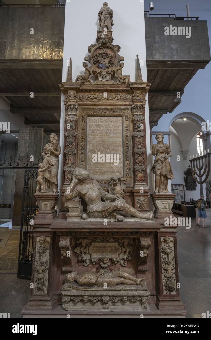 Grab von Sebastian echter von Mespelbrunn, 1546 bis 1575, St. Kilianskathedrale Würzburg, Unterfranken, Bayern, Deutschland, Europa Stockfoto