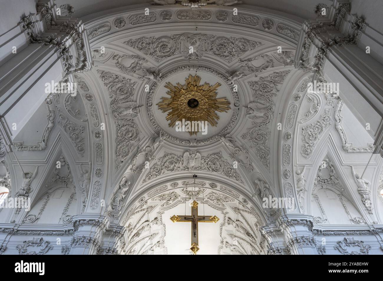 Kuppelgewölbe über dem Chor, Kilianskathedrale, Würzburg, Unterfranken, Bayern, Deutschland, Europa Stockfoto