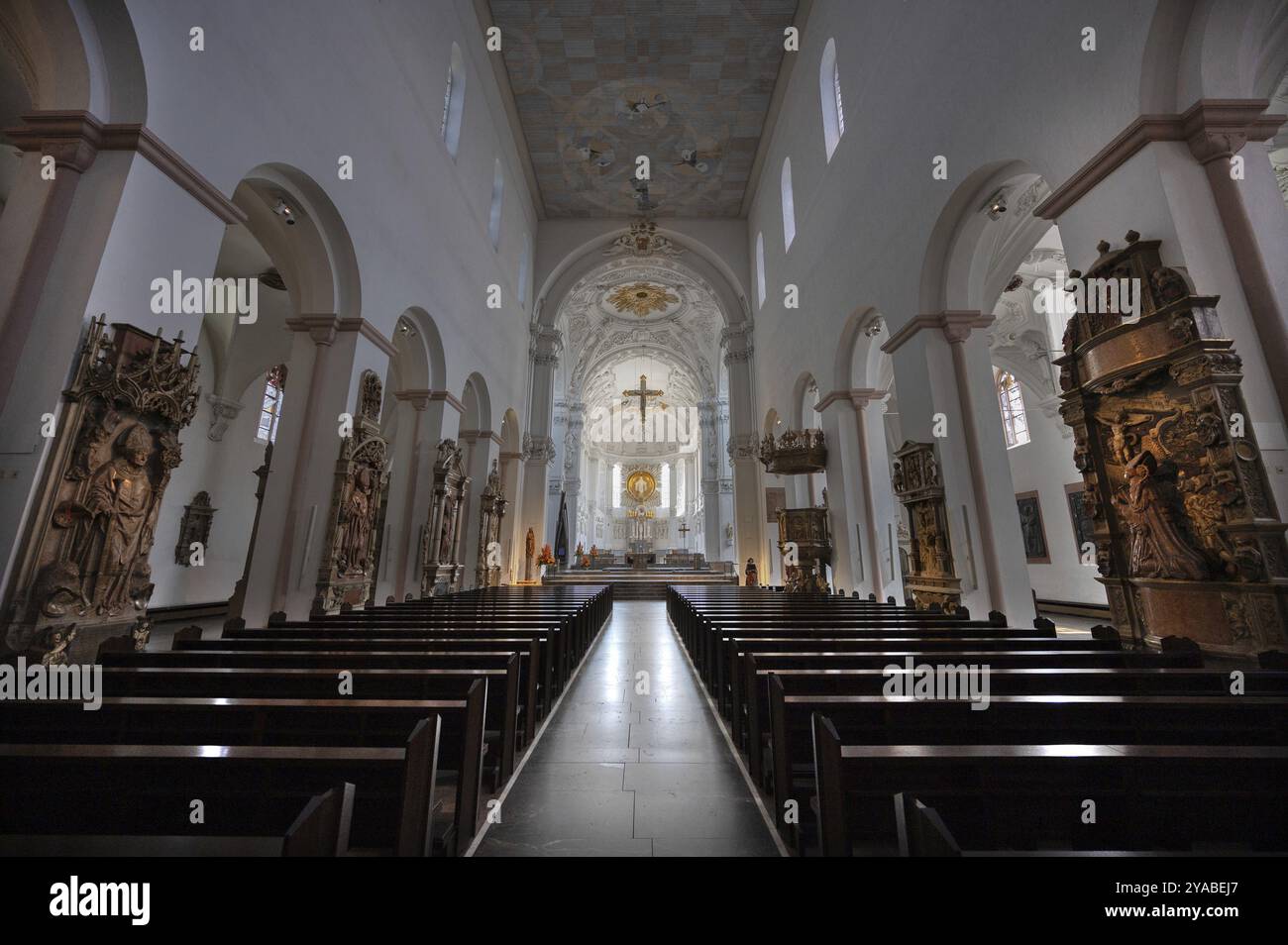 Innenraum des Kilianskathedoms, Würzburg, Niederfranken, Bayern, Deutschland Europa Stockfoto