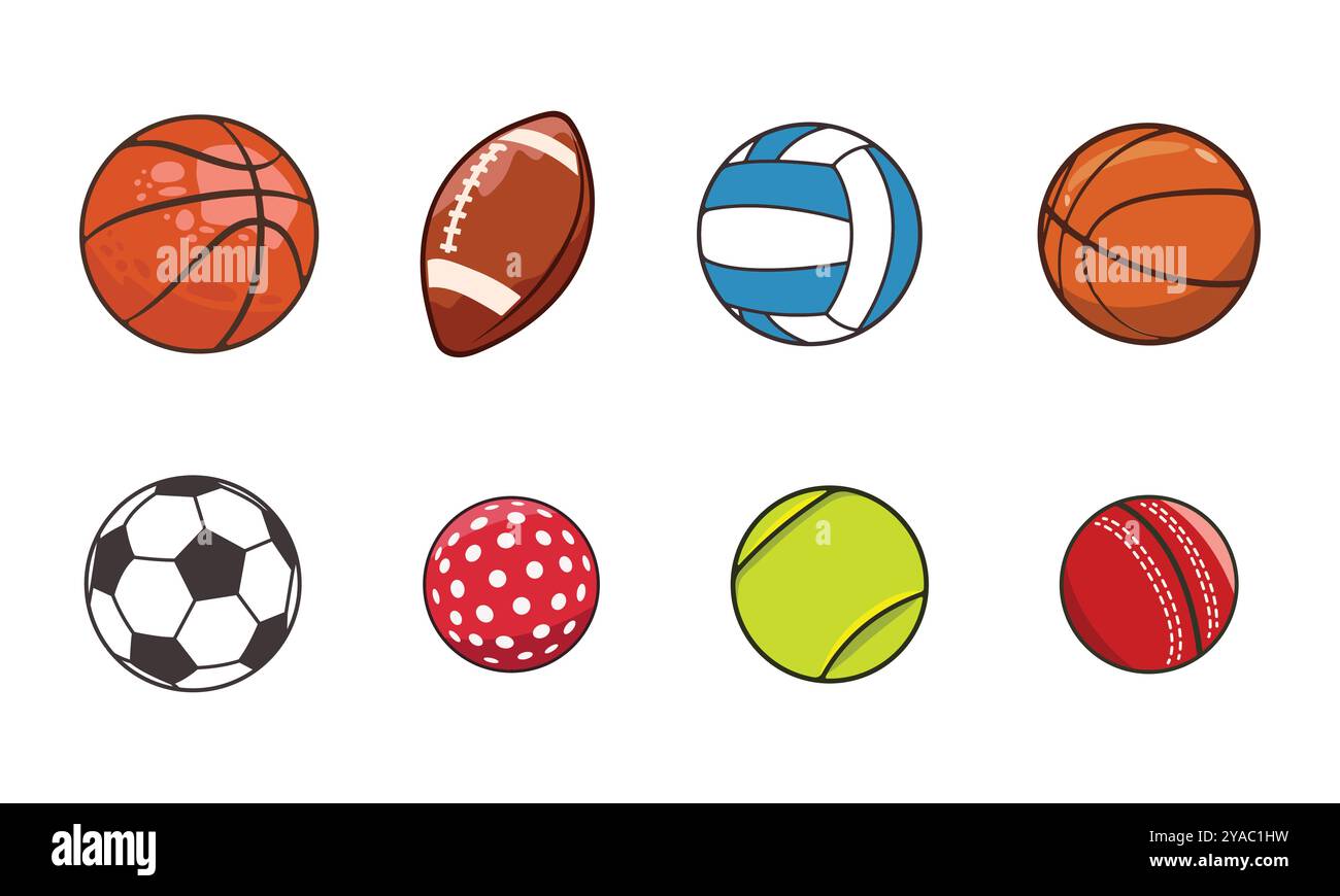 Sportball Illustration, Sportball Vektor, Fußball Illustration, Ball Illustration, Sportball Illustration, Fußball-Vektor Stock Vektor