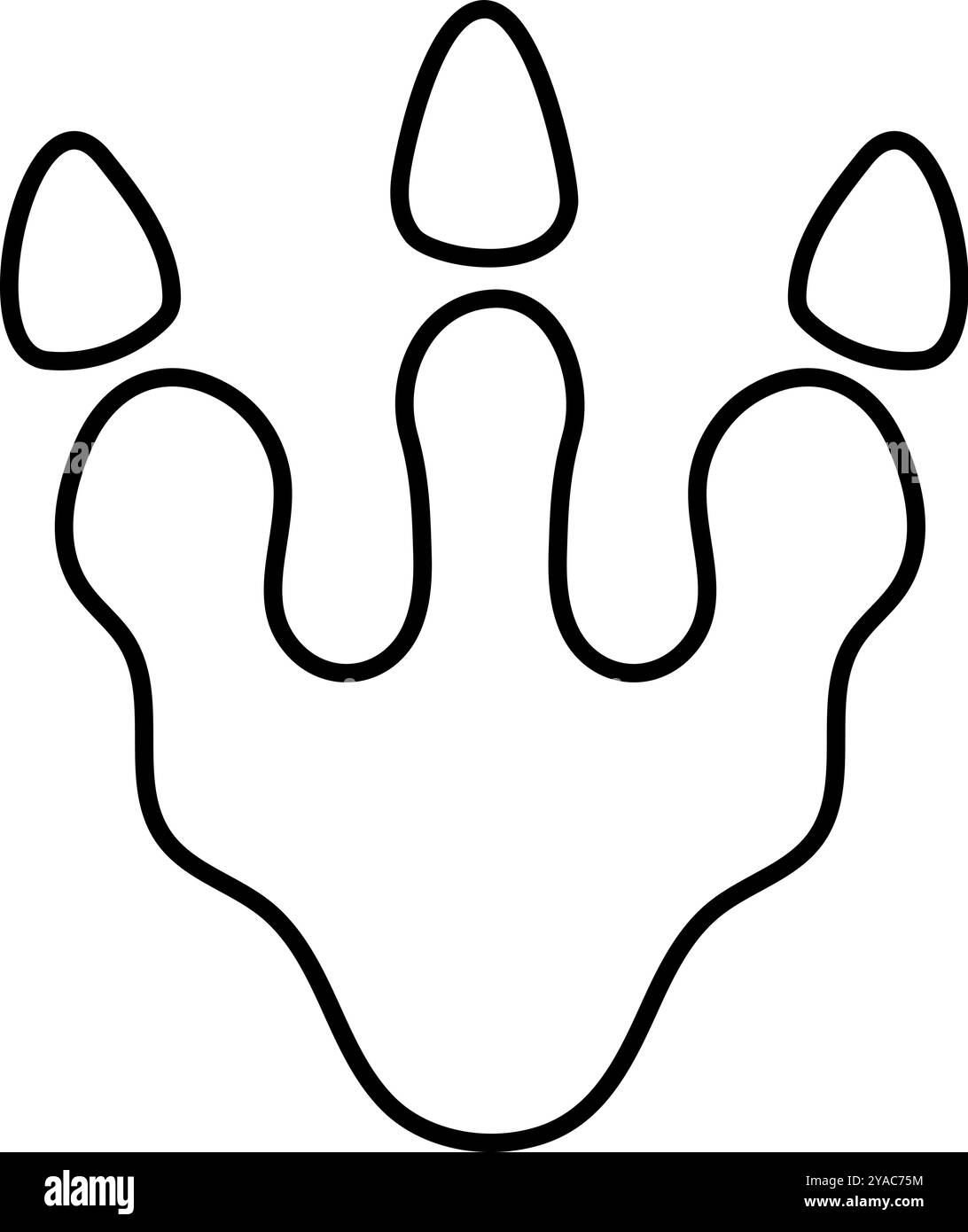 Vektor-Symbol für schwarz-weiße Dinosaurier-Trittstufe. Illustration der Dino-Fußabdrucklinie für Kinder. Lustige antike Tierfußabdrücke Clipart für Kinder isola Stock Vektor Vektor-Symbol für schwarz-weiße Dinosaurier-Trittstufe. Illustration der Dino-Fußabdrucklinie für Kinder. Lustige antike Tierfußabdrücke Clipart für Kinder isola Stock Vektor