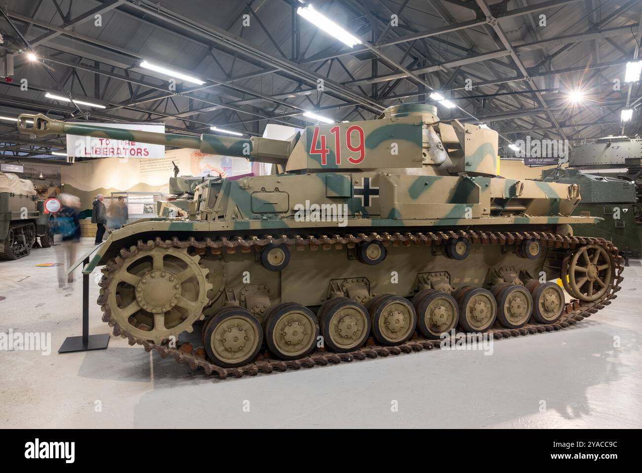 Deutscher Panzer 4 aus dem 2. Weltkrieg im Bovington-Panzermuseum zu sehen. Oktober 2024. Stockfoto