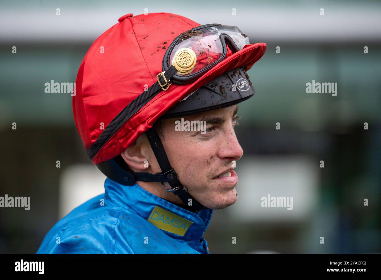 Ascot, Großbritannien. September 2024. Jockey James Doyle. DIEGO VENTURA (Nr. 1), geritten von Jockey James Doyle, gewinnt das Juddmonte British EBF Restricted Novice Stakes (Klasse 2) (für Pferde in den Bands A, B, C und D) (GBB) Race beim Big Food and Festival Weekend unterstützt von Chapel Down auf der Ascot Racecourse in Berkshire. Besitzer Wathnan Racing, Trainer Hamad Al Jehani. Kredit: Maureen McLean/Alamy Stockfoto