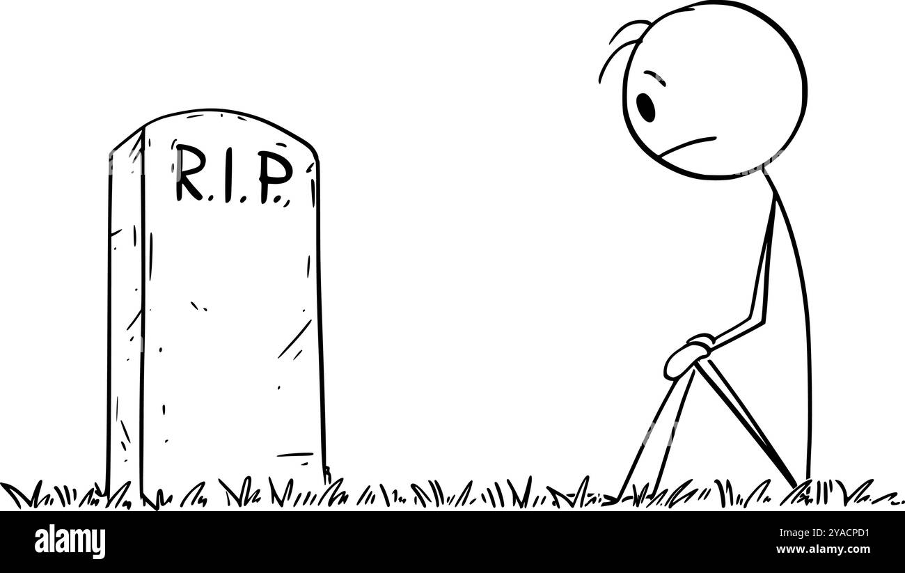 Person, Vektor-Cartoon-Stabfigur oder Figur-Illustration. Stock Vektor