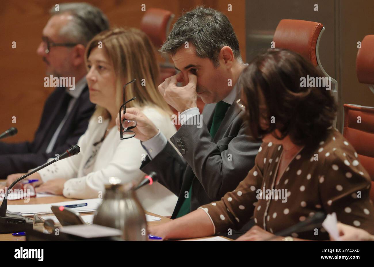 Madrid, 10.02.2024. Senatspalast. Justizausschuss. Erscheinen von Minister Félix Bolaños. Foto: Jaime García. ARCHDC. Quelle: Album / Archivo ABC / Jaime García Stockfoto