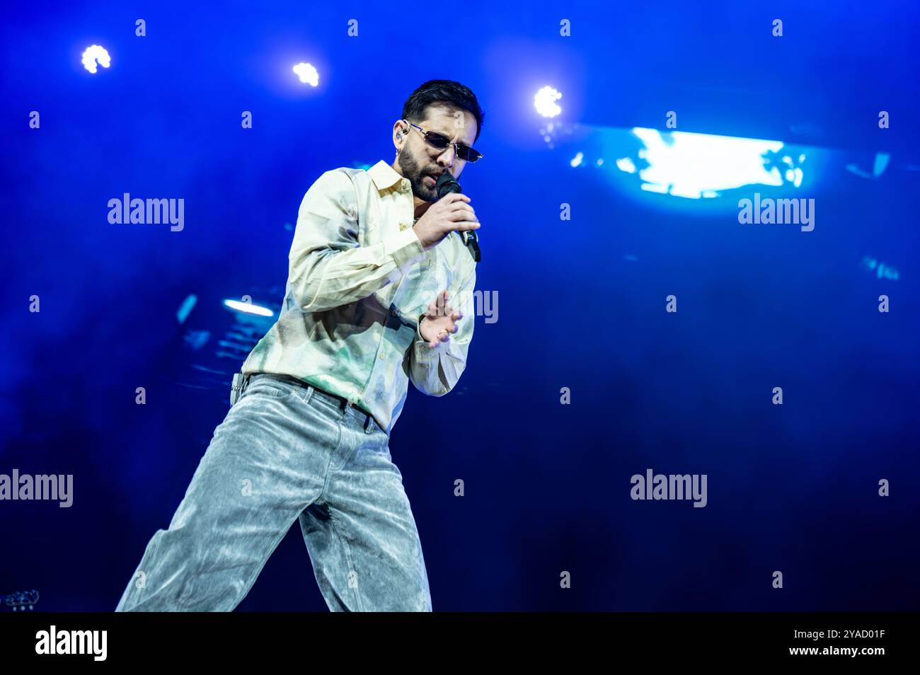 Fotografías del Concierto de Mora el 10 de octubre de 2024 en Espacio Zity, en Zaragoza, Fiestas del Pilar 2024. Stockfoto