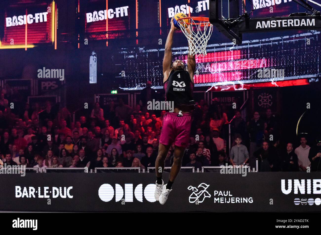 , - 13. OKTOBER: Nesta Agasi - Utrecht beim Spiel der FIBA 3x3 World Tour Amsterdam 2024 zwischen Liman und Utrecht am 13. Oktober 2024 in Gasthouder in Amsterdam, Niederlande. (Foto: Edwin J.H. de Vries/Orange Pictures) Credit: Orange Pics BV/Alamy Live News Stockfoto