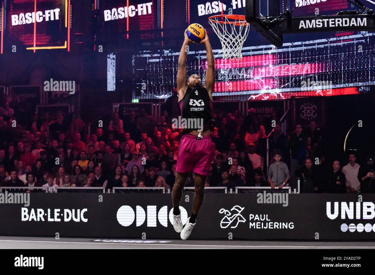 , - 13. OKTOBER: Nesta Agasi - Utrecht beim Spiel der FIBA 3x3 World Tour Amsterdam 2024 zwischen Liman und Utrecht am 13. Oktober 2024 in Gasthouder in Amsterdam, Niederlande. (Foto: Edwin J.H. de Vries/Orange Pictures) Credit: Orange Pics BV/Alamy Live News Stockfoto