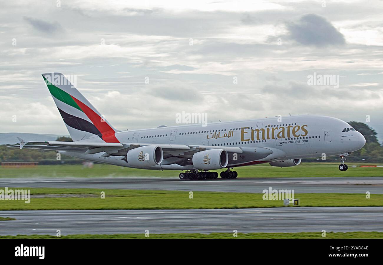 Emirates A380 Stockfoto