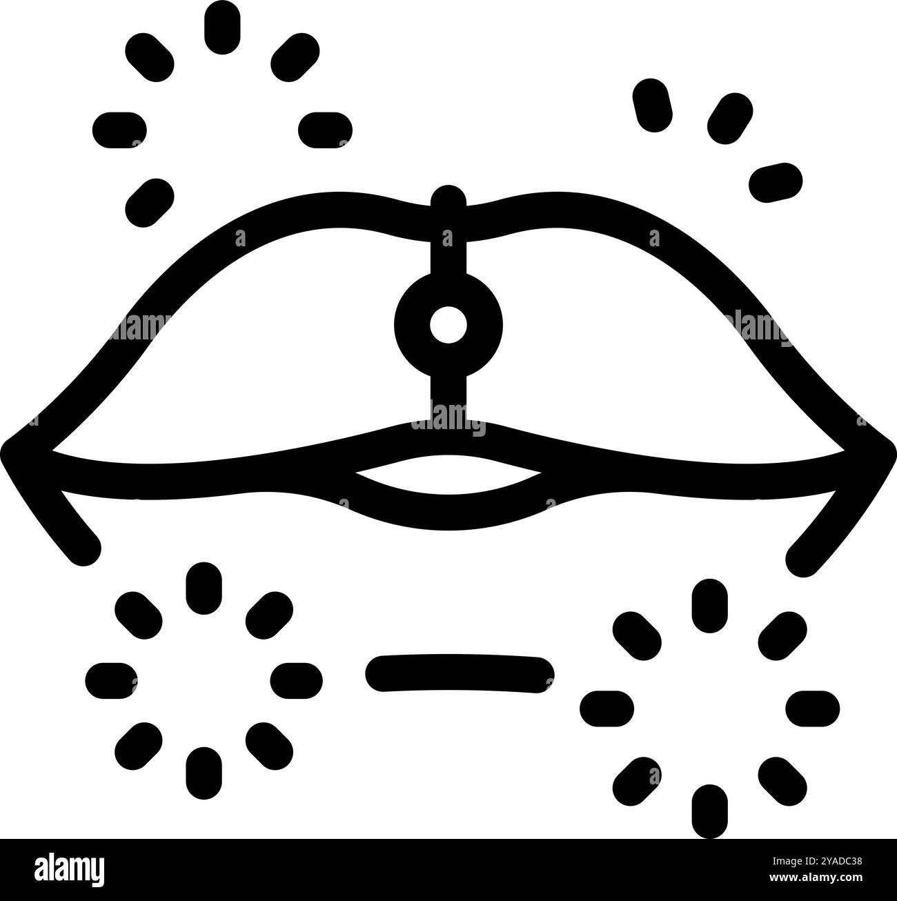 Herpesvirus infiziert Lippen, die zu Lippenbläschen und Bläschen führen Stock Vektor