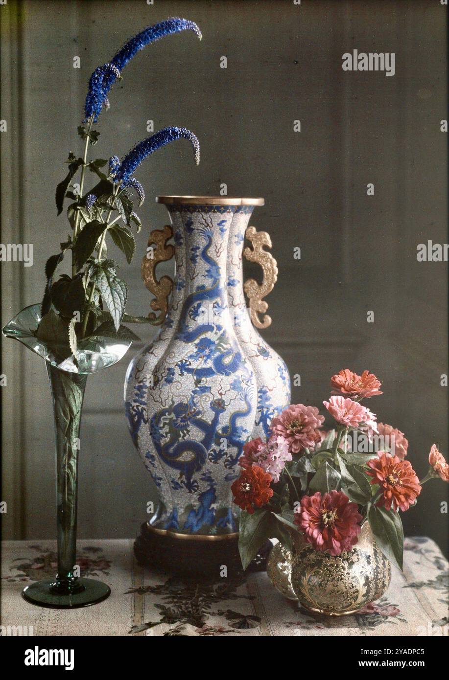 Friedrich Samuel Dellenbaugh - Stillleben mit kunstvoller chinesischer Vase - 1910 Stockfoto