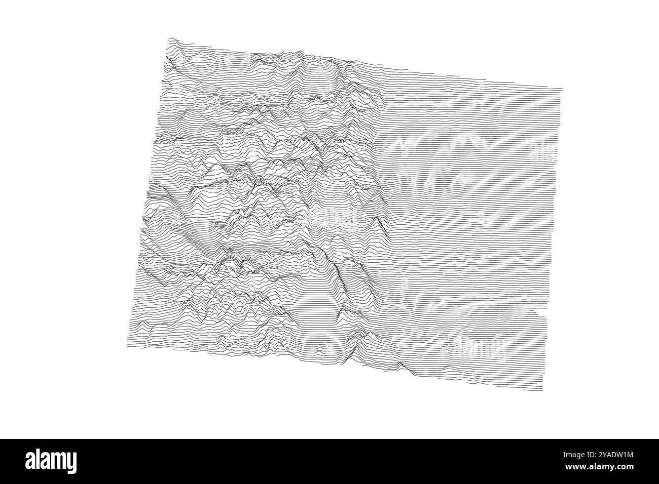 Colorado Ridgeline Map: Rocky Mountains bis Great Plains mit dramatischen Höhenunterschieden und vielfältigen Landschaften Stock Vektor
