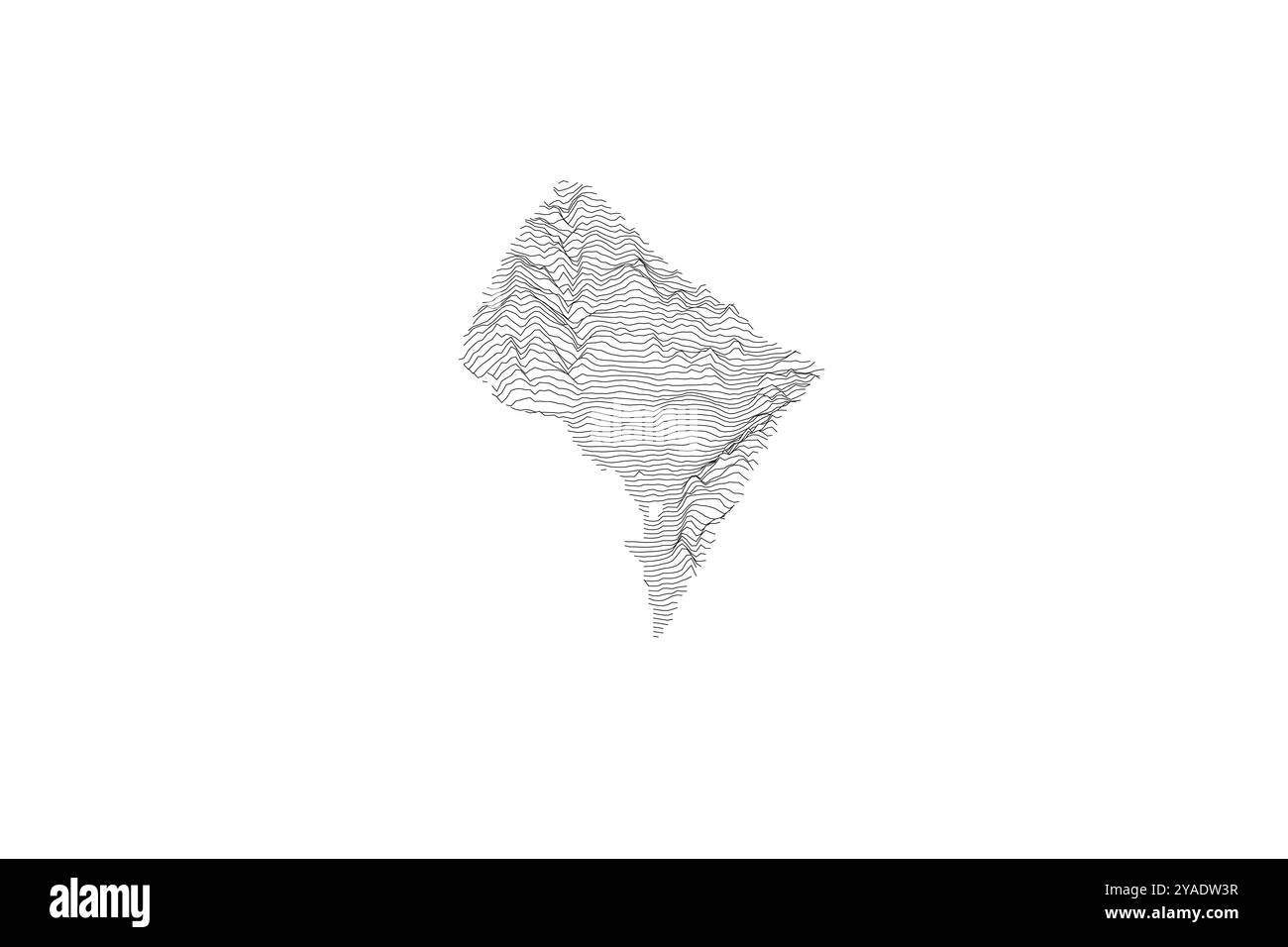 Karte der Ridgeline im District of Columbia, die eine subtile Topographie vom Potomac River-Tiefland bis zum hügeligen Gelände im Norden zeigt Stock Vektor
