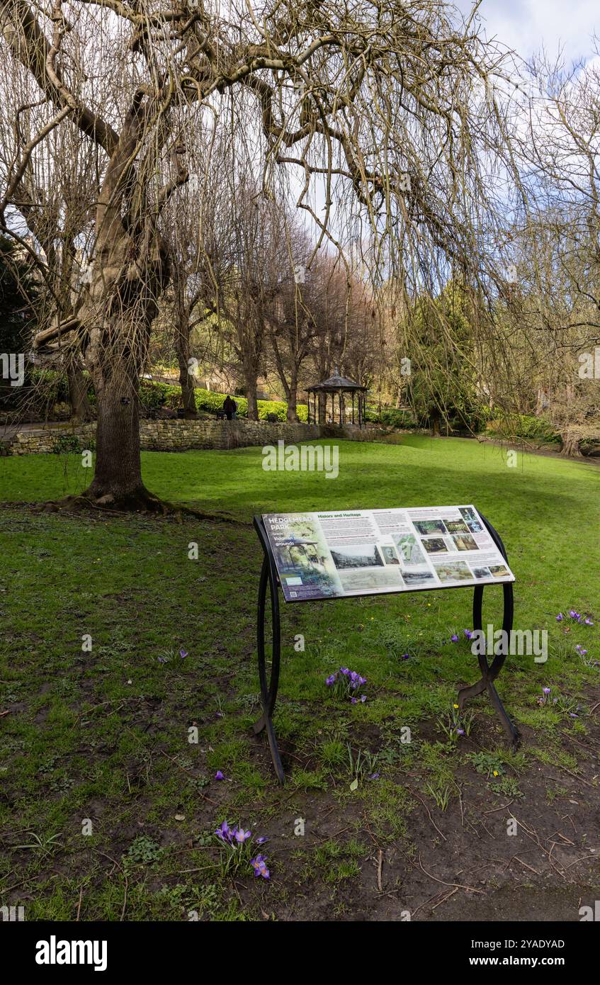 Ein viktorianischer Vergnügungsgarten - Hedgemead Park ist ein denkmalgeschützter Park in der City of Bath, Somerset, England, Großbritannien Stockfoto