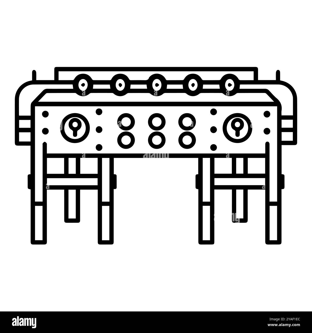 Symbol Förderer oder modernes Liniensymbol. Vektorgrafik und Ikonendesign mit auffälligen Konturen. Schwarz-weiß Pixel Perfect minimalistisches Symbol isoliert weiß Stock Vektor
