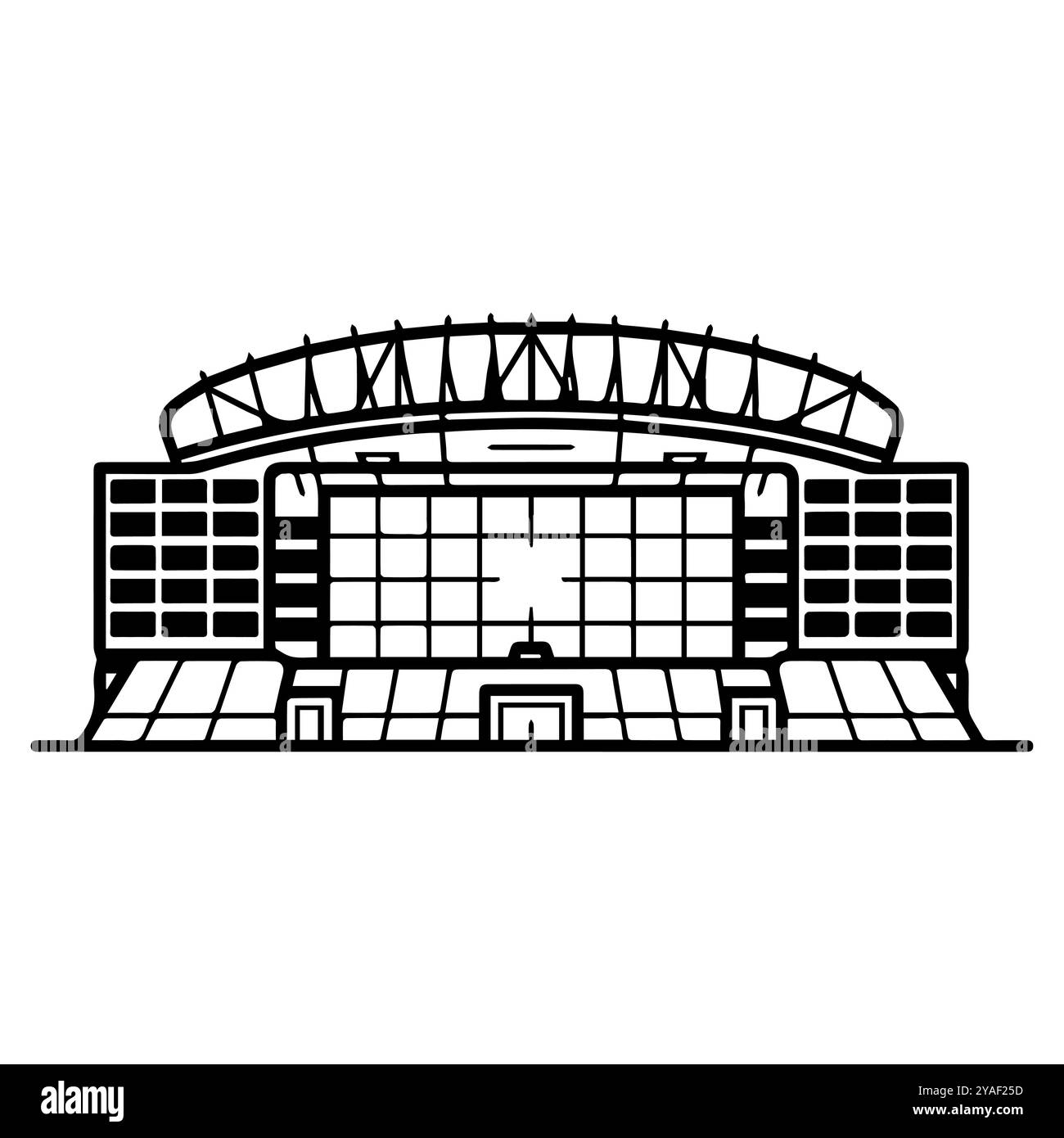 stadionsymbol oder modernes Liniensymbol. Vektorgrafik und Ikonendesign mit auffälligen Konturen. Schwarz-weiß Pixel Perfect minimalistisches Symbol isoliert weiß Stock Vektor stadionsymbol oder modernes Liniensymbol. Vektorgrafik und Ikonendesign mit auffälligen Konturen. Schwarz-weiß Pixel Perfect minimalistisches Symbol isoliert weiß Stock Vektor