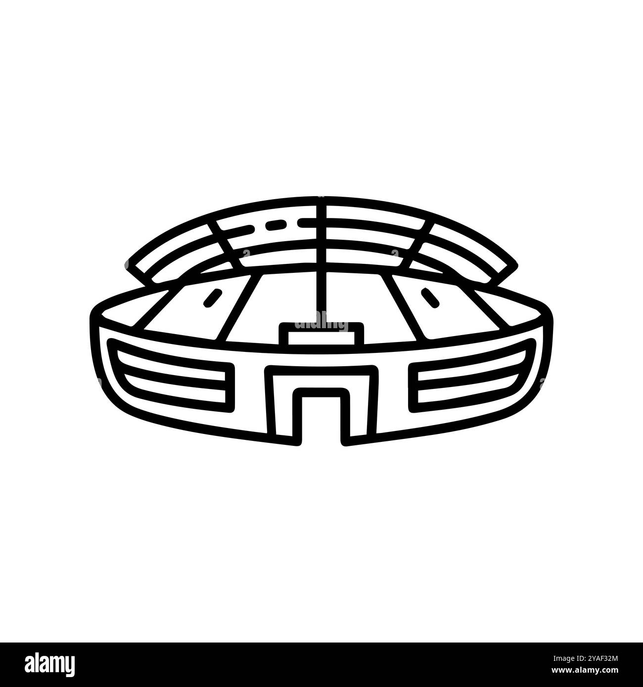 stadionsymbol oder modernes Liniensymbol. Vektorgrafik und Ikonendesign mit auffälligen Konturen. Schwarz-weiß Pixel Perfect minimalistisches Symbol isoliert weiß Stock Vektor stadionsymbol oder modernes Liniensymbol. Vektorgrafik und Ikonendesign mit auffälligen Konturen. Schwarz-weiß Pixel Perfect minimalistisches Symbol isoliert weiß Stock Vektor