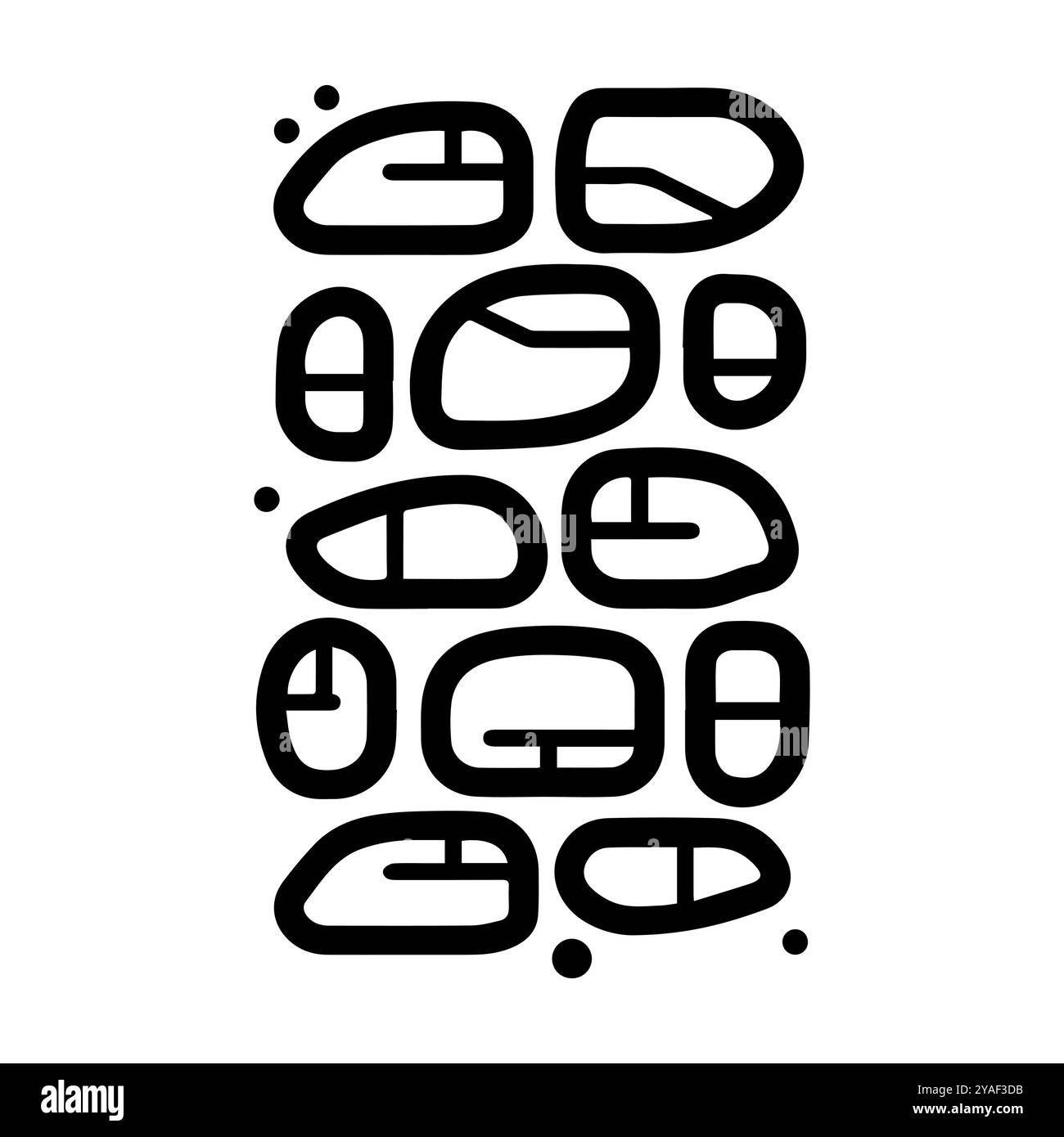 Kachel-Symbol oder modernes Liniensymbol. Vektorgrafik und Ikonendesign mit auffälligen Konturen. Schwarz-weiß Pixel Perfect minimalistisches Symbol isoliert weiß b Stock Vektor