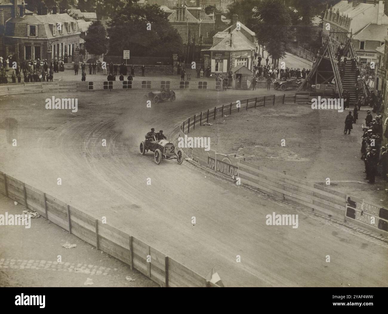 Grand Prix de l'A. C. F. [Automobile Club de France], Coupe de la Commission Sportive, 2 Juillet 1907. Französische Vintage-Automobilrennen der 1900er Jahre Stockfoto