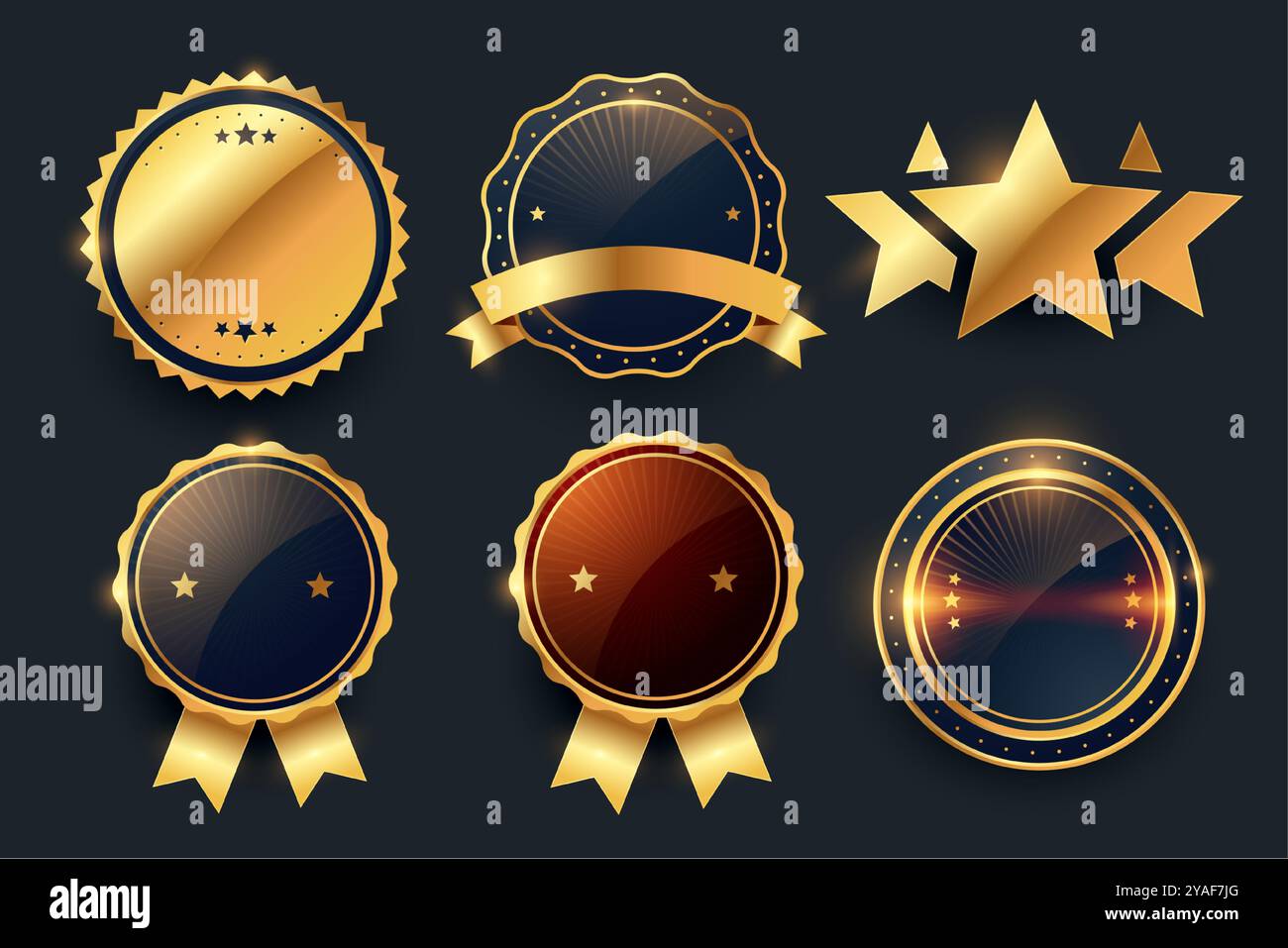 Satz von Premium Emblem Symbol Banner Design Vektor Stock Vektor