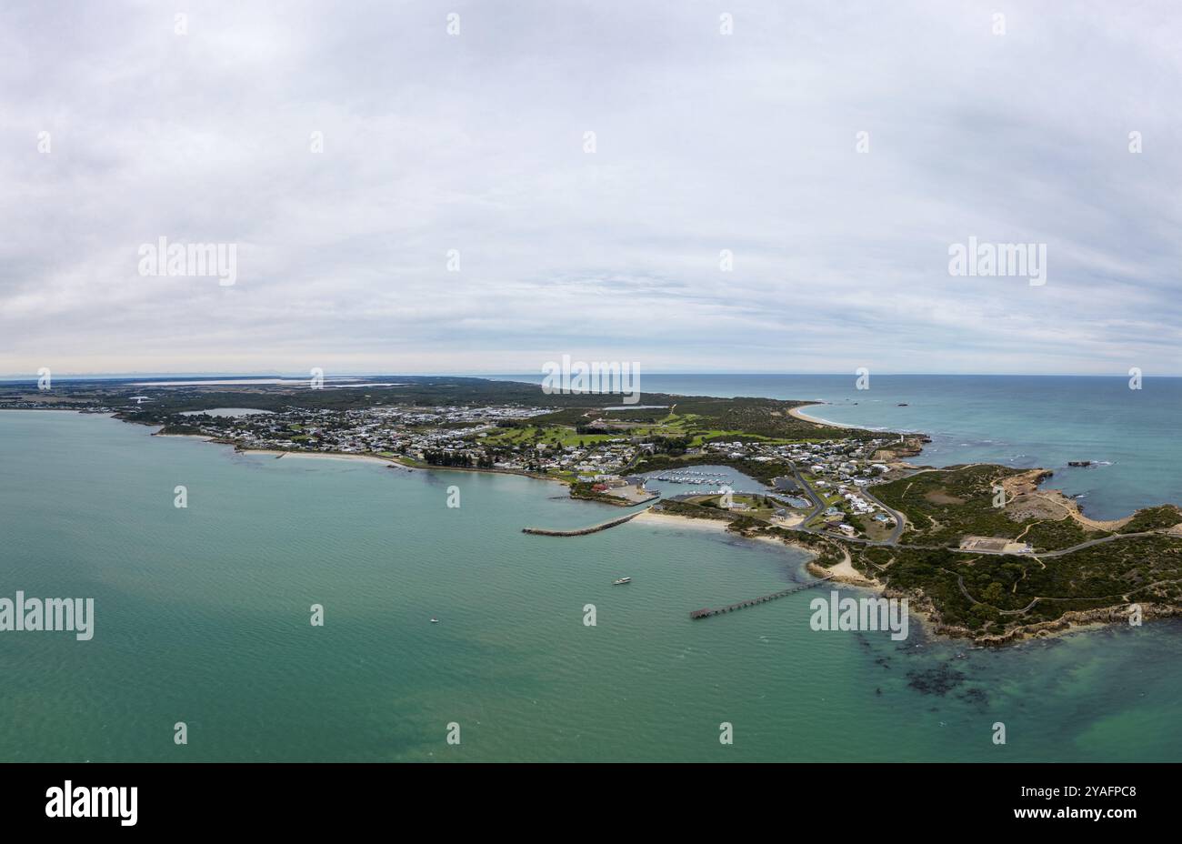 ROBE AUSTRALIA, 11. April 2023: Die ikonische Architektur des historischen Robes an einem stürmischen Herbsttag an der Kalksteinküste, South Australia, Australien, OCE Stockfoto