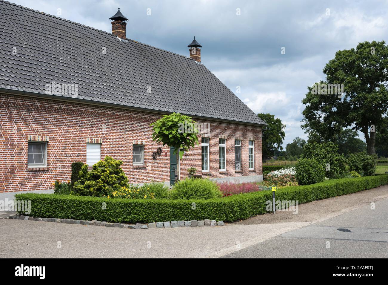 Wernhout, Nord-Brabant, Niederlande, 07 09 2022, Landhaus an der niederländischen belgischen Grenze, Europa Stockfoto