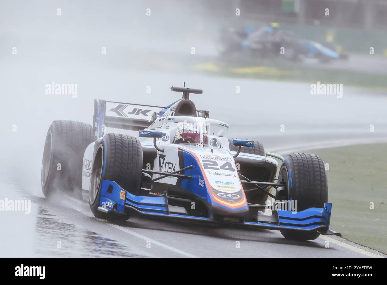 MELBOURNE, AUSTRALIEN, MÄRZ 31: Kush Maini von Campos Racing beim Formel 1 Grand Prix von Australien 2023 am 31. März 2023 im F2 Stockfoto