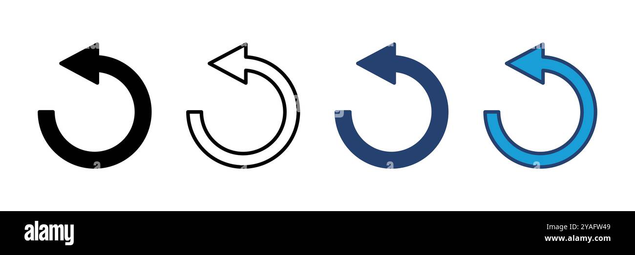 Symbolvektor aktualisieren. Symbolvektor neu laden. Symbol "Aktualisieren". Stock Vektor