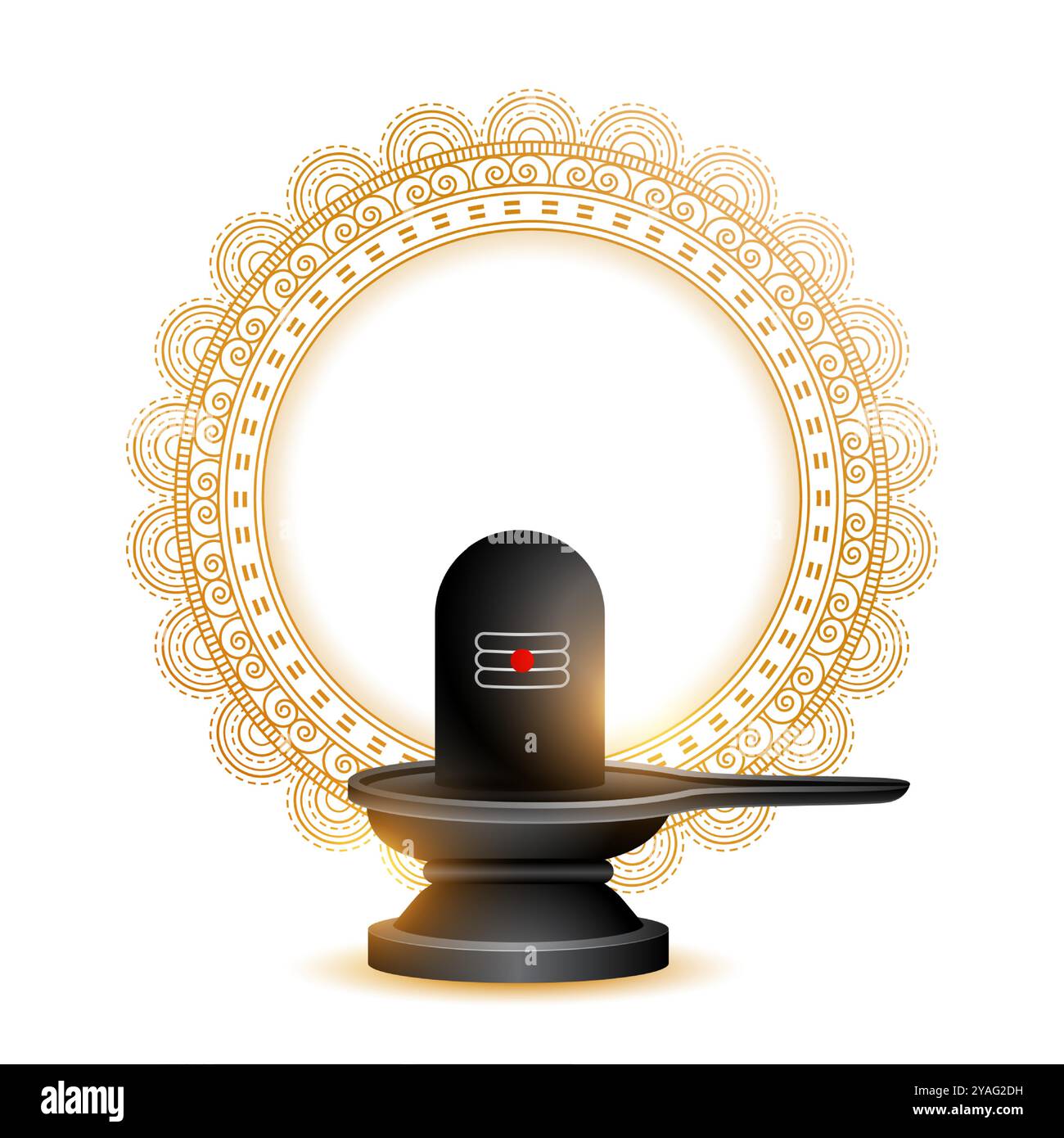 indisches Festival maha shivratri religiöser Hintergrund mit Shivling Design Vektor Stock Vektor