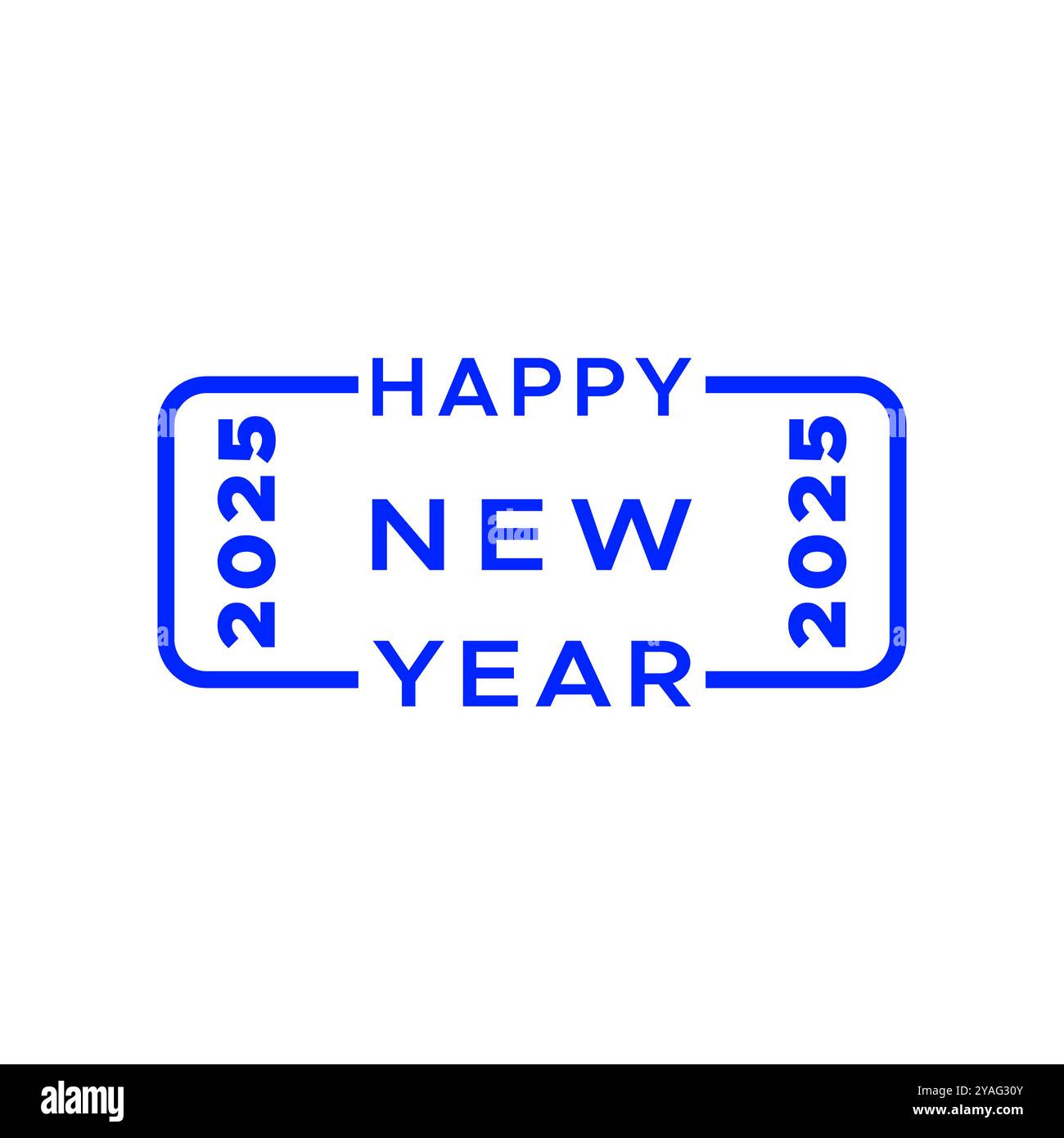 Happy New Year 2025 Typografie Text Vektor Illustration Design isoliert Stock Vektor