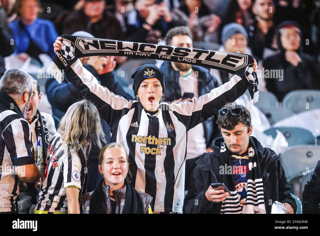 MELBOURNE, AUSTRALIEN, 22. MAI: Fans vor Tottenham Hotspur spielen Newcastle United während der Global Football Week auf dem Melbourne Cricket Ground auf M Stockfoto