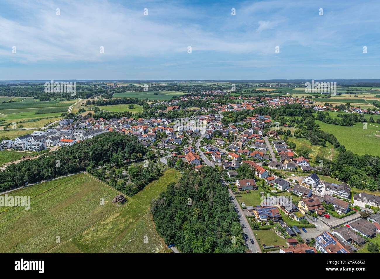 Der Kurort Bad Gögging bei Neustadt an der Donau von oben Stockfoto