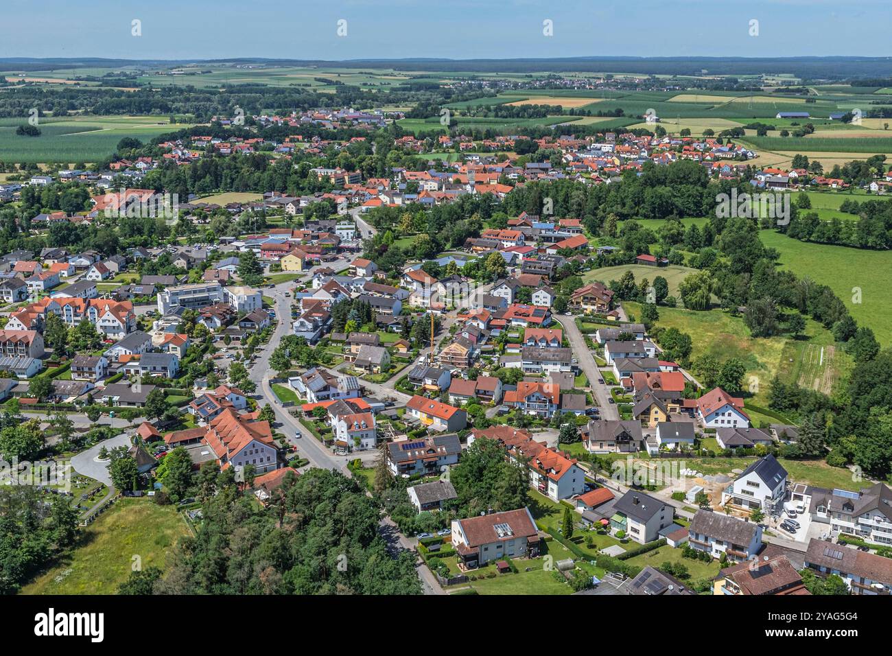 Der Kurort Bad Gögging bei Neustadt an der Donau von oben Stockfoto