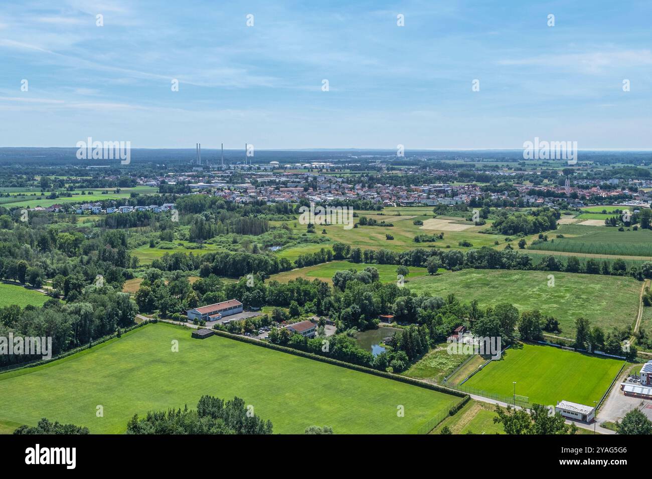 Der Kurort Bad Gögging bei Neustadt an der Donau von oben Stockfoto