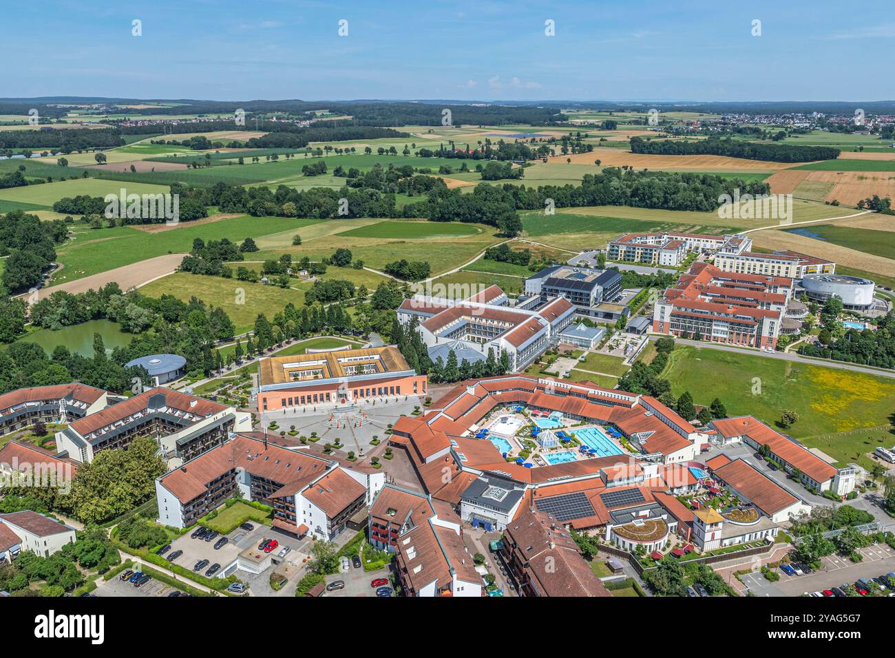Der Kurort Bad Gögging bei Neustadt an der Donau von oben Stockfoto