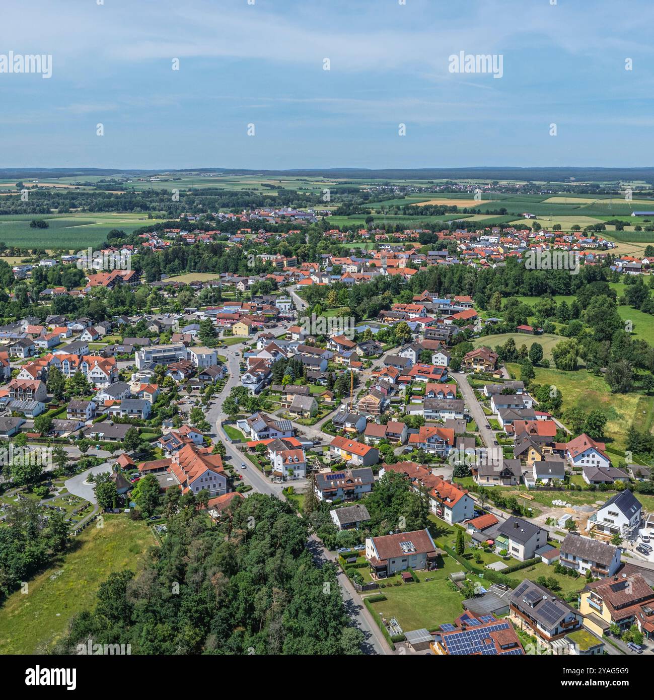 Der Kurort Bad Gögging bei Neustadt an der Donau von oben Stockfoto