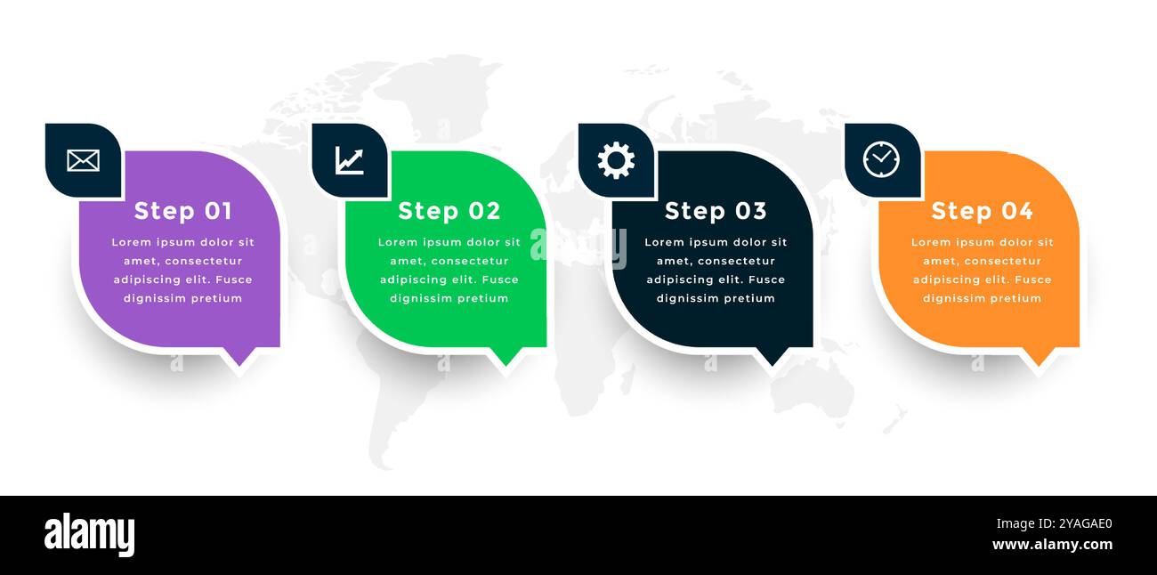 Stilvolle Workflow-Vorlage für Unternehmensinfografiken für Datenvisualisierungsvektoren Stock Vektor