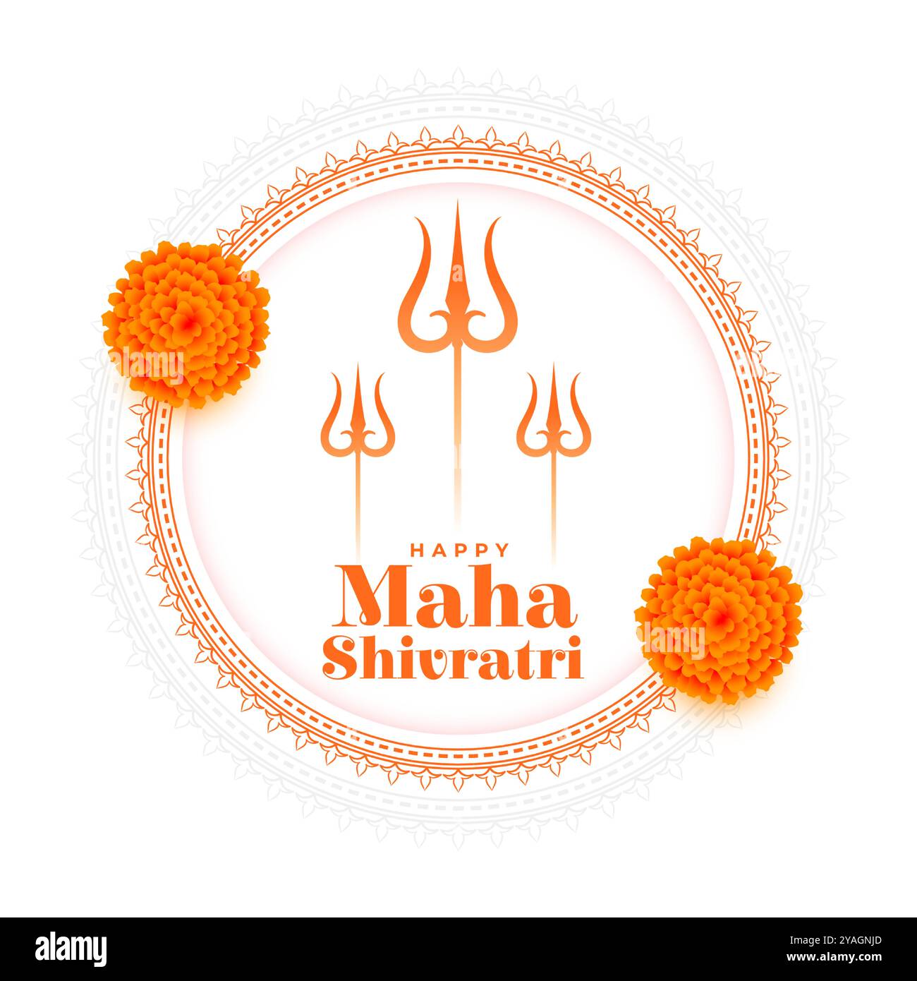 Eleganter maha Shivratri kultureller Hintergrund mit Blume Dekor Vektor Stock Vektor