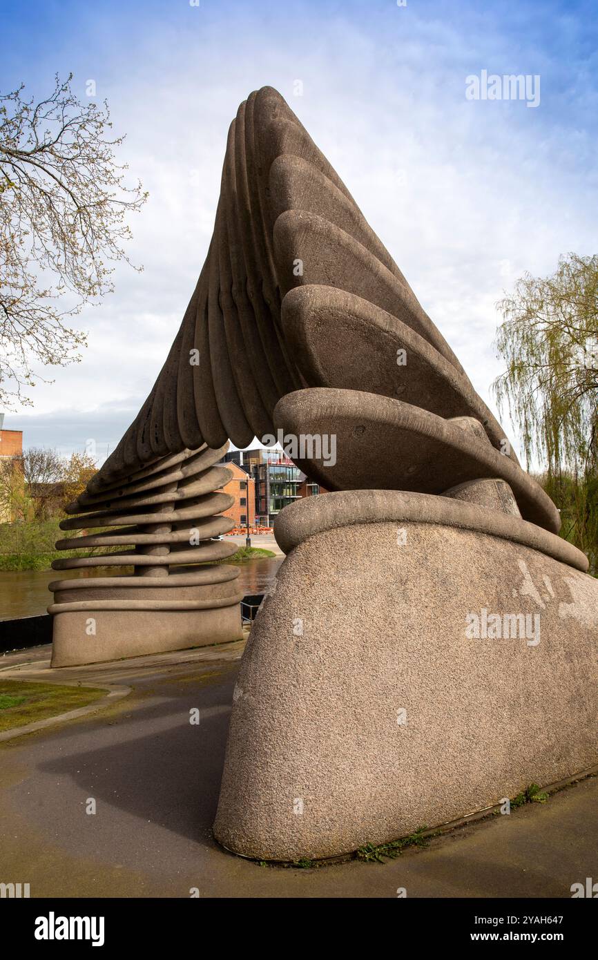 Großbritannien, England, Shropshire, Shrewsbury, Mardol Quay, die Quantensprung-Skulptur Stockfoto