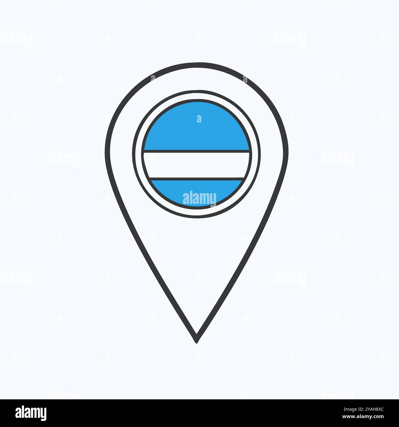 Blaues Kartensymbol-Vektorbild. Stock Vektor