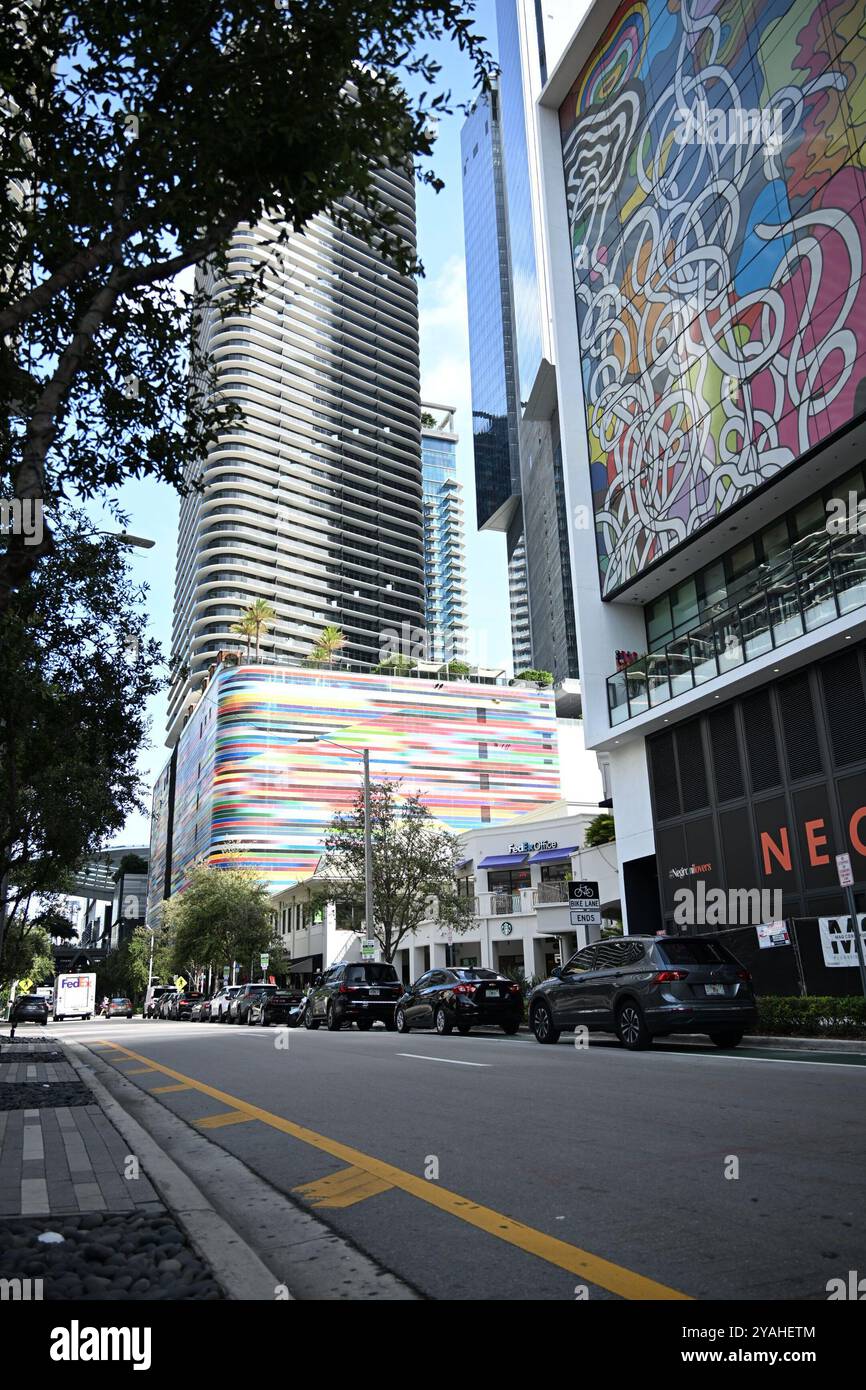 Miami Brickell an einem ruhigen Tag Stockfoto