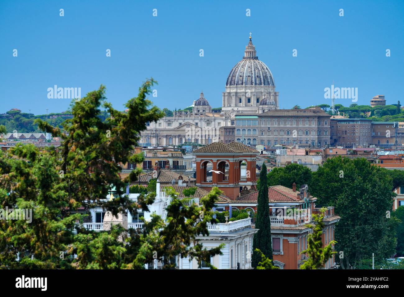 San Pietro, Basilika St. Peter, Silhouette, Rom Stockfoto