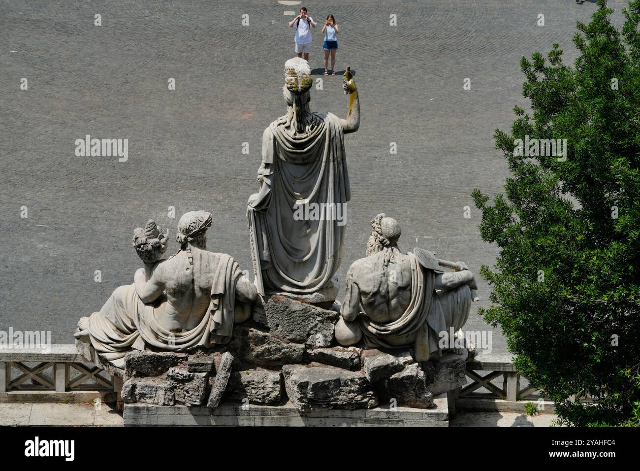 Fontana della DEA Roma, Piazza del Popolo, Campo Marzio, Rom Stockfoto