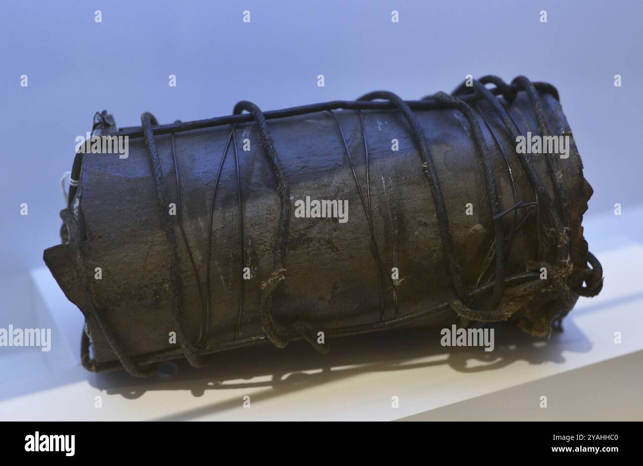 Spanischer Bürgerkrieg (1936-1939). Belagerung der Alcázar (21. Juli bis 27. September 1936). Sprengladung der belagerten Truppen in der Alcázar. Metall und chemische Verbindungen. Armeemuseum. Toledo, Spanien. Stockfoto