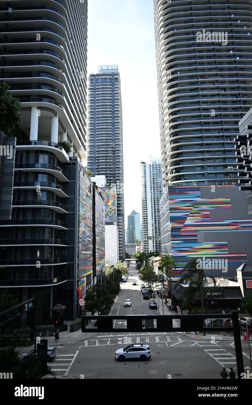 Miami Brickell an einem ruhigen Tag Stockfoto